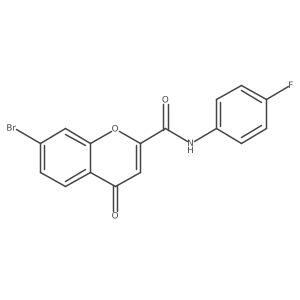 O=C(Nc1ccc(F)cc1)c1cc(=O)c2ccc(Br)cc2o1结构式