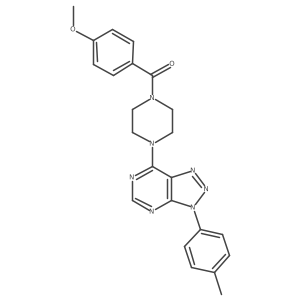 (4-methoxyphenyl)(4-(3-(p-tolyl)-3H-[1,2,3]triazolo[4,5-d]pyrimidin-7-yl)piperazin-1-yl)methanone结构式
