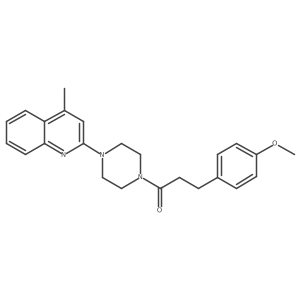 3-(4-Methoxyphenyl)-1-[4-(4-methylquinolin-2-yl)piperazin-1-yl]propan-1-one结构式