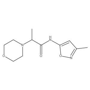 alpha-Methyl-N-(3-methyl-5-isoxazolyl)-4-morpholineacetamide Structure