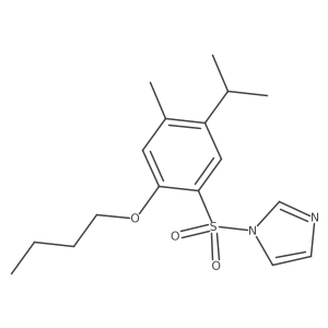 butyl 2-(1H-imidazol-1-ylsulfonyl)-4-isopropyl-5-methylphenyl ether结构式