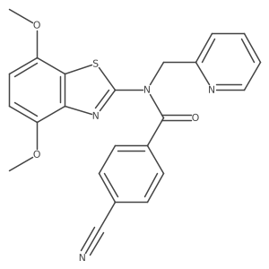 4-cyano-N-(4,7-dimethoxybenzo[d]thiazol-2-yl)-N-(pyridin-2-ylmethyl)benzamide Structure