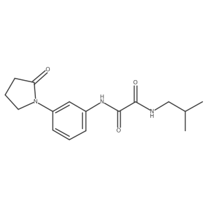 N1-isobutyl-N2-(3-(2-oxopyrrolidin-1-yl)phenyl)oxalamide结构式