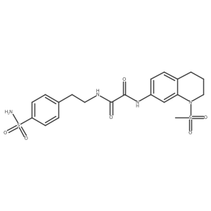 N1-(1-(methylsulfonyl)-1,2,3,4-tetrahydroquinolin-7-yl)-N2-(4-sulfamoylphenethyl)oxalamide结构式