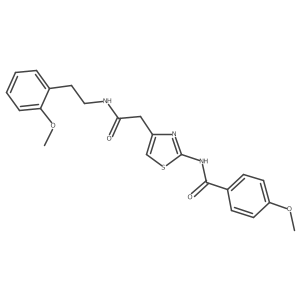 4-methoxy-N-(4-(2-((2-methoxyphenethyl)amino)-2-oxoethyl)thiazol-2-yl)benzamide结构式