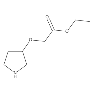 ethyl 2-[(3S)-pyrrolidin-3-yloxy]acetate结构式
