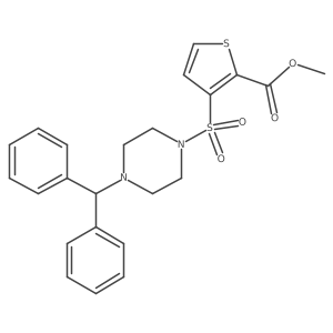 Methyl 3-{[4-(diphenylmethyl)piperazin-1-yl]sulfonyl}thiophene-2-carboxylate Structure