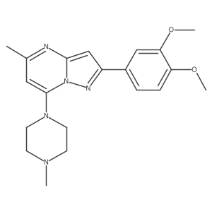 2-(3,4-Dimethoxyphenyl)-5-methyl-7-(4-methylpiperazin-1-yl)pyrazolo[1,5-a]pyrimidine结构式