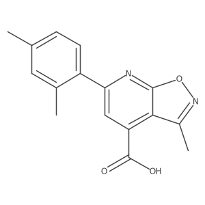 6-(2,4-Dimethylphenyl)-3-methyl-[1,2]oxazolo[5,4-b]pyridine-4-carboxylic acid结构式