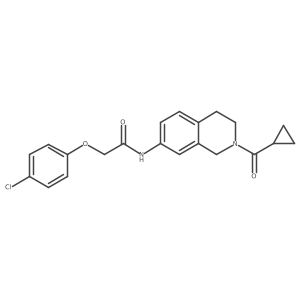 2-(4-chlorophenoxy)-N-(2-cyclopropanecarbonyl-1,2,3,4-tetrahydroisoquinolin-7-yl)acetamide Structure