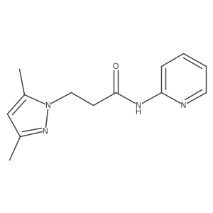 3-(3,5-dimethyl-1H-pyrazol-1-yl)-N-(2-pyridinyl)propanamide Structure