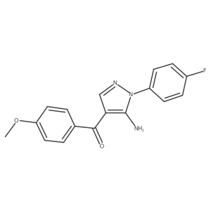 (5-Amino-1-(4-fluorophenyl)-1H-pyrazol-4-YL)(4-methoxyphenyl)methanone结构式