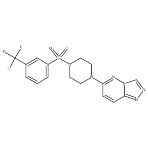 1-{[1,2,4]Triazolo[4,3-b]pyridazin-6-yl}-4-[3-(trifluoromethyl)benzenesulfonyl]piperazine结构式