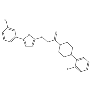 2-{[5-(3-Bromophenyl)-1,3-oxazol-2-yl]sulfanyl}-1-[4-(2-fluorophenyl)piperazin-1-yl]ethan-1-one Structure