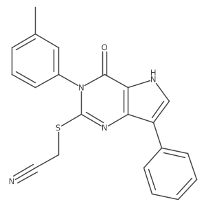 2-((4-oxo-7-phenyl-3-(m-tolyl)-4,5-dihydro-3H-pyrrolo[3,2-d]pyrimidin-2-yl)thio)acetonitrile Structure