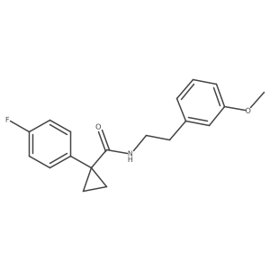 1-(4-fluorophenyl)-N-(3-methoxyphenethyl)cyclopropanecarboxamide结构式