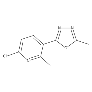 6-Chloro-2-methyl-3-(5-methyl-1,3,4-oxadiazol-2-yl)pyridine Structure