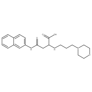 2-{[3-(Morpholin-4-YL)propyl]amino}-3-[(naphthalen-2-YL)carbamoyl]propanoic acid Structure