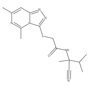 N-(1-cyano-1,2-dimethylpropyl)-2-({5,7-dimethyl-[1,2,4]triazolo[4,3-c]pyrimidin-3-yl}sulfanyl)acetamide Structure