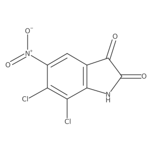 O=C1Nc2c(cc([N+](=O)[O-])c(Cl)c2Cl)C1=O结构式