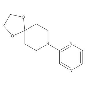 8-(2-Pyrazinyl)-1,4-dioxa-8-azaspiro[4.5]decane结构式