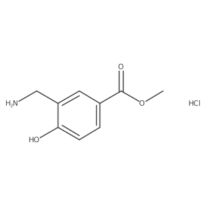Methyl 3-(aminomethyl)-4-hydroxybenzoate hydrochloride结构式