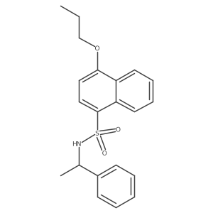 N-(1-phenylethyl)-4-propoxynaphthalene-1-sulfonamide结构式