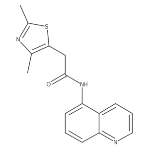 2-(2,4-dimethylthiazol-5-yl)-N-(quinolin-5-yl)acetamide结构式