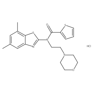 N-(5,7-dimethylbenzo[d]thiazol-2-yl)-N-(2-morpholinoethyl)thiophene-2-carboxamide hydrochloride Structure