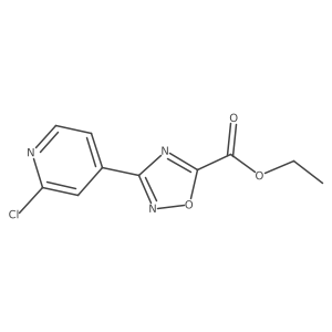 Ethyl 3-(2-chloropyridin-4-YL)-1,2,4-oxadiazole-5-carboxylate结构式