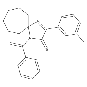 1-Benzoyl-3-(3-methylphenyl)-1,4-diazaspiro[4.6]undec-3-ene-2-thione Structure
