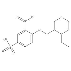 4-[(4-Ethylmorpholin-3-yl)methoxy]-3-nitrobenzenesulfonamide Structure