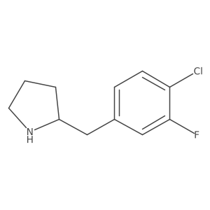 (S)-2-(4-chloro-3-fluorobenzyl)pyrrolidine结构式