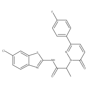 N-(6-chlorobenzo[d]thiazol-2-yl)-2-(3-(4-fluorophenyl)-6-oxopyridazin-1(6H)-yl)propanamide Structure