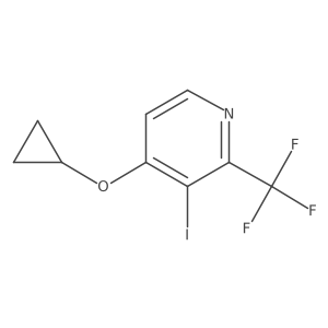 4-Cyclopropoxy-3-iodo-2-(trifluoromethyl)pyridine结构式