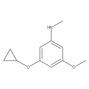 3-Cyclopropoxy-5-methoxy-N-methylaniline结构式