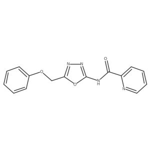 N-(5-(phenoxymethyl)-1,3,4-oxadiazol-2-yl)picolinamide结构式