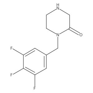 1-[(3,4,5-Trifluorophenyl)methyl]piperazin-2-one结构式
