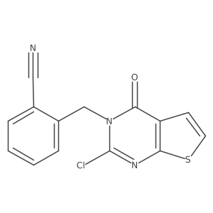 2-[(2-Chloro-4-oxothieno[2,3-d]pyrimidin-3(4H)-yl)methyl]benzonitrile Structure