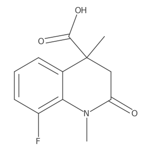 8-Fluoro-1,4-dimethyl-2-oxo-1,2,3,4-tetrahydroquinoline-4-carboxylic acid Structure