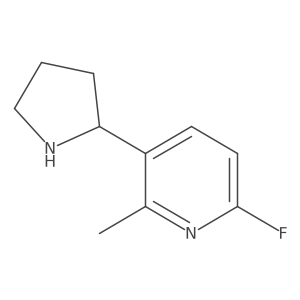 Pyridine, 6-fluoro-2-methyl-3-(2-pyrrolidinyl)- Structure