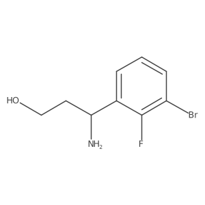 (3R)-3-Amino-3-(3-bromo-2-fluorophenyl)propan-1-OL Structure