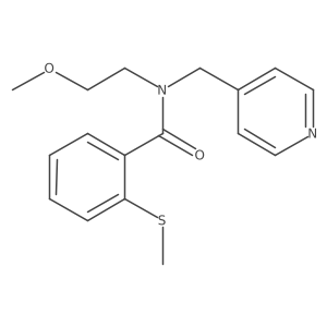 N-(2-methoxyethyl)-2-(methylthio)-N-(pyridin-4-ylmethyl)benzamide Structure