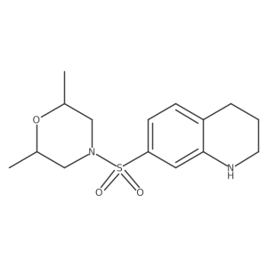 Quinoline, 7-[(2,6-dimethyl-4-morpholinyl)sulfonyl]-1,2,3,4-tetrahydro-结构式