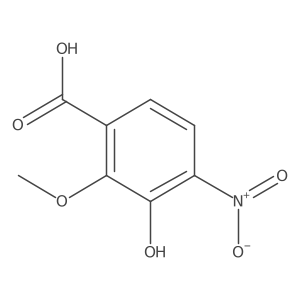 3-Hydroxy-2-methoxy-4-nitrobenzoic acid Structure