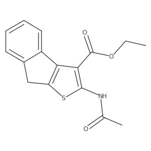 Ethyl 2-(acetylamino)-8H-indeno[2,1-b]thiophene-3-carboxylate结构式