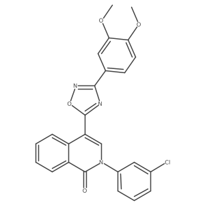 2-(3-chlorophenyl)-4-[3-(3,4-dimethoxyphenyl)-1,2,4-oxadiazol-5-yl]isoquinolin-1(2H)-one Structure