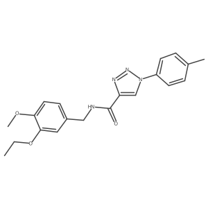 N-(3-ethoxy-4-methoxybenzyl)-1-(4-methylphenyl)-1H-1,2,3-triazole-4-carboxamide结构式