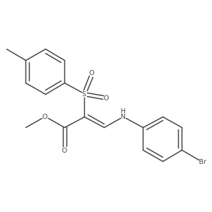 methyl (2Z)-3-[(4-bromophenyl)amino]-2-[(4-methylphenyl)sulfonyl]acrylate结构式
