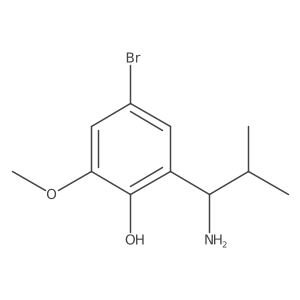 2-(1-Amino-2-methylpropyl)-4-bromo-6-methoxyphenol结构式